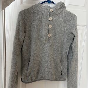 The North Face Gray fleece hoodie